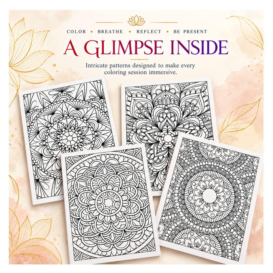 Inside a NEOSH mandala coloring book